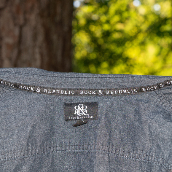 Rock & Republic Button Down Shirt (gray) - Picture 3 of 3